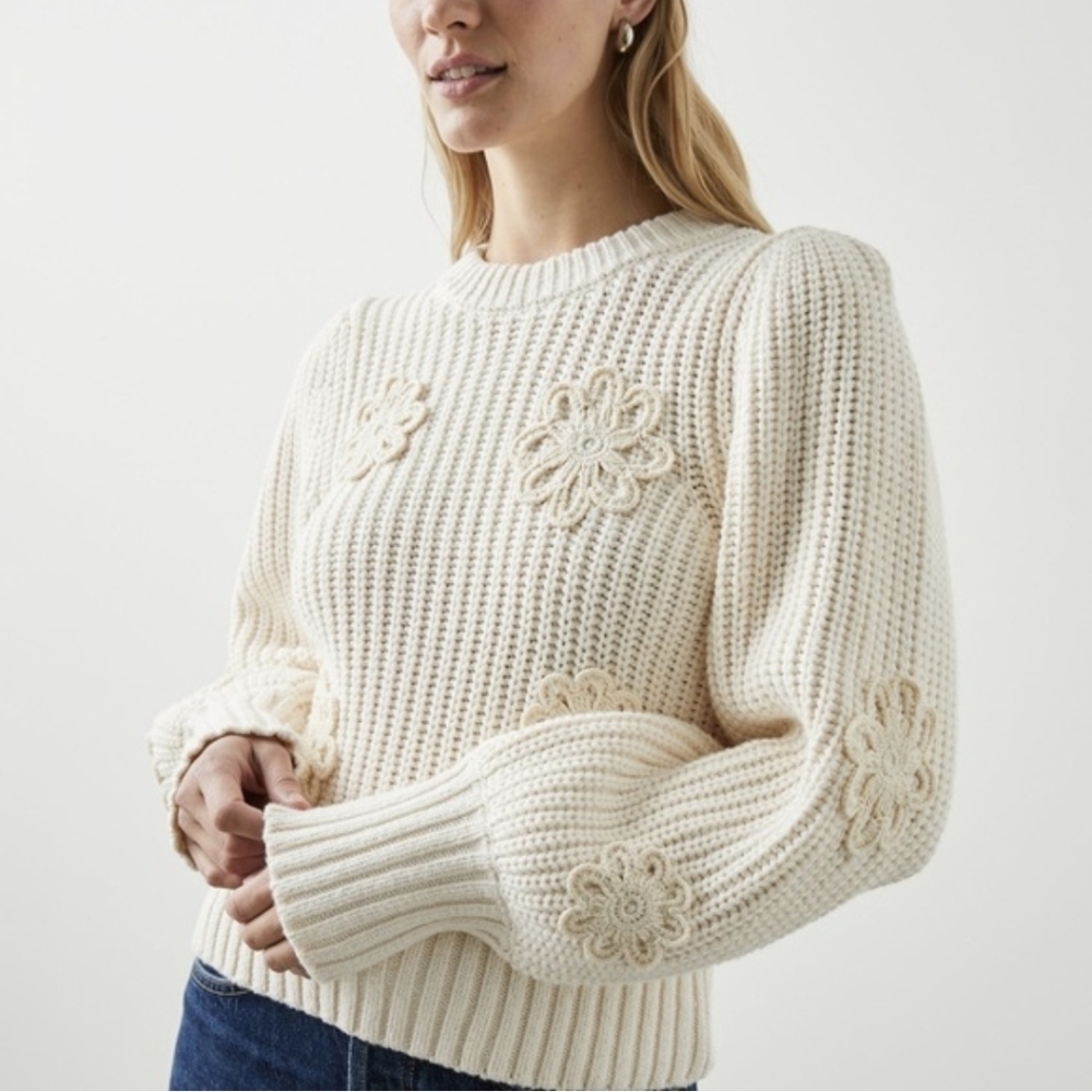 Rails Romy Crochet Daisy Sweater